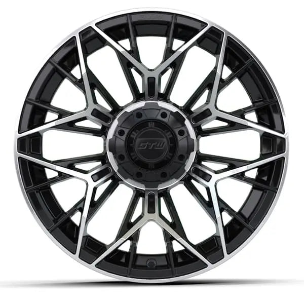 15x7 GTW Stellar Machined Black Wheel