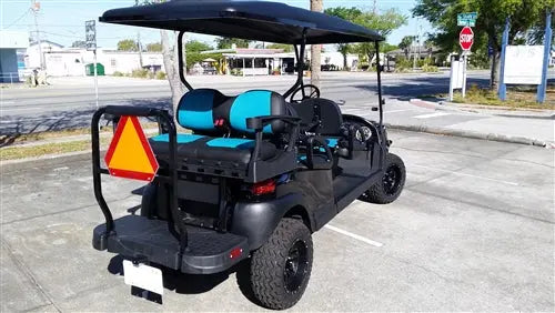 2017 Street Legal Gas Black Alpha 6 Passenger Club Car Golf Cart