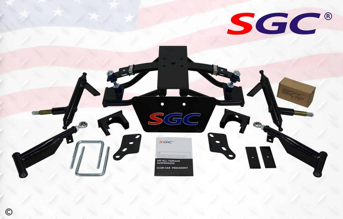 SGC 4″ Heavy Duty Double A-Arm Lift Kit for Club Car Precedent 2004-up exploded view of parts
