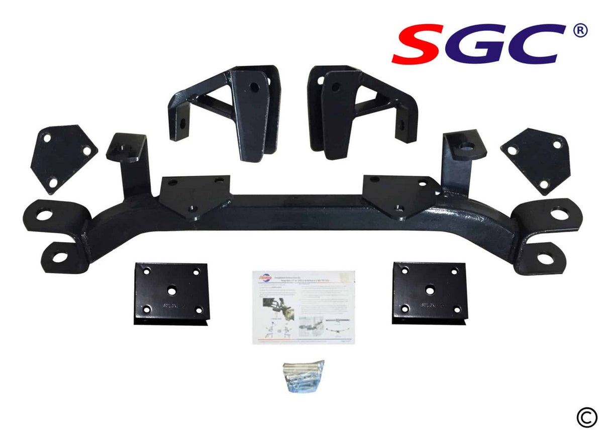 SGC 4″ Drop Axle Lift Kit for EZGO TXT Gas 1994-2001.5 exploded view of parts