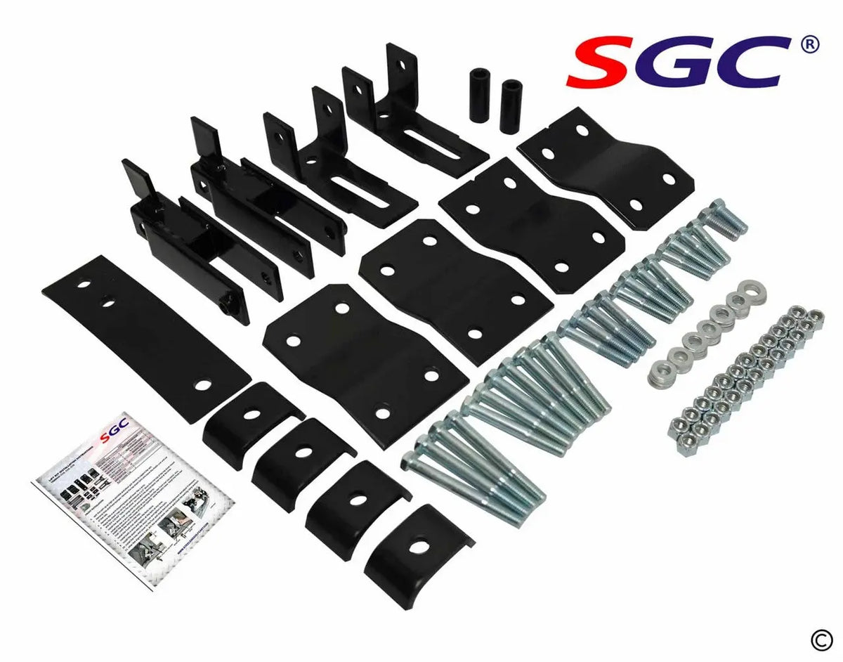 SGC 4″ Block Lift Kit for Yamaha G14/G16/G19 exploded view of parts