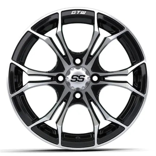 14x7 GTW Machined and Black Spyder Wheel GTW