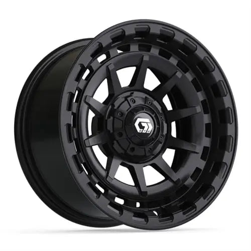 14x7 GTW Barricade Gloss Black Wheel Angle View