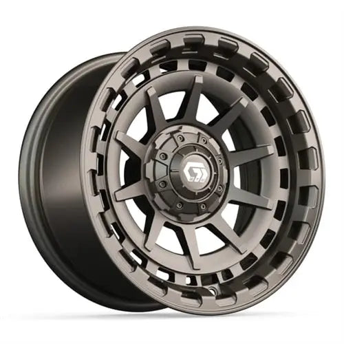 14x7 GTW Barricade Satin Bronze Wheel Angle View