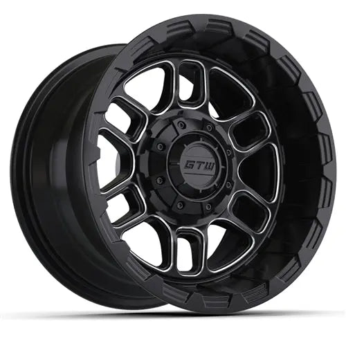 14x7 GTW Titan Machined and Black Wheel Angle View