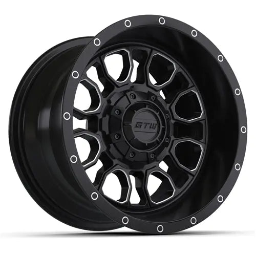 14x7 GTW Volt Machined and Black Wheel Angle View