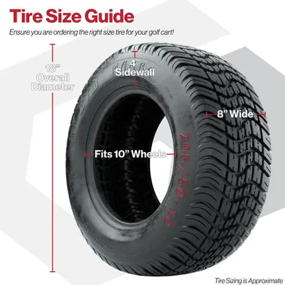 205/50-10 Mamba Street Low Profile Golf Cart Tire