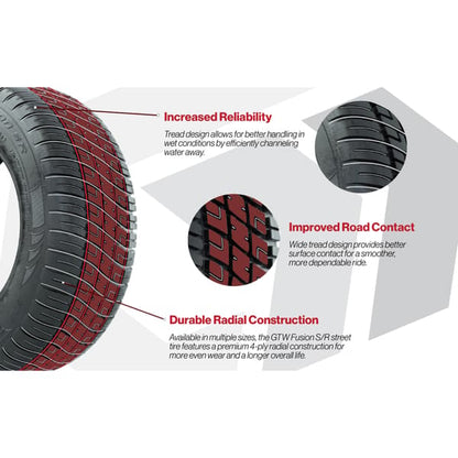 215/50-R12 GTW Fusion S/R Steel Belted Street Tire