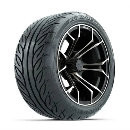 225/45 R14 Fusion GTR Street Tire mounted on 14x7 Spyder Matte Bronze Wheel
