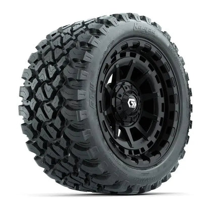 23x10-R14 GTW Nomad Radial All Terrain Tire mounted on 14x7 Barricade Gloss Black Wheel