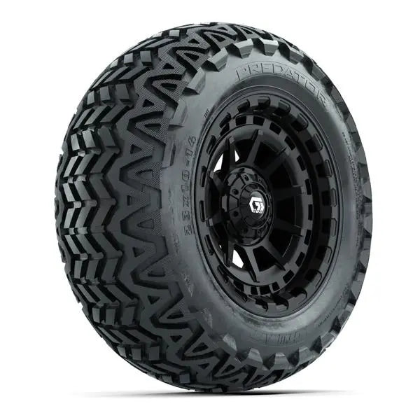 23x10-14 GTW Predator All Terrain Tire mounted on 14x7 Barricade Gloss Black Wheel