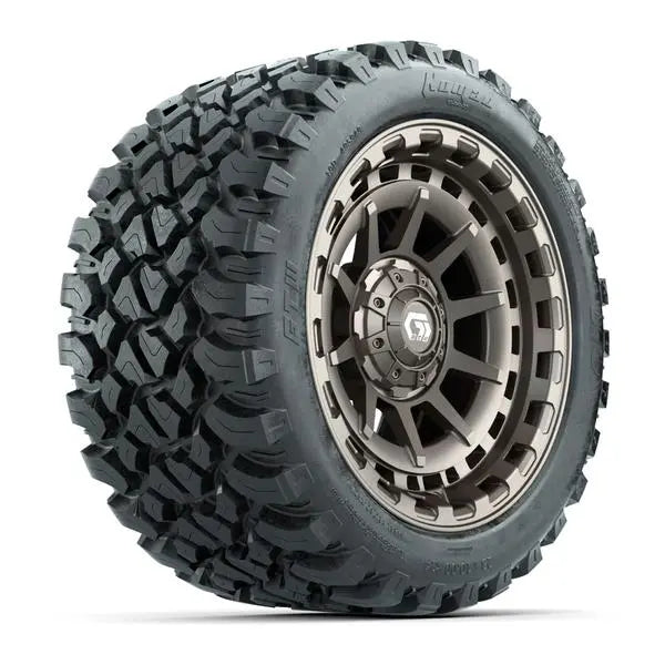 23x10-R14 GTW Nomad Radial All Terrain Tire mounted on 14x7 Barricade Satin Bronze Wheel