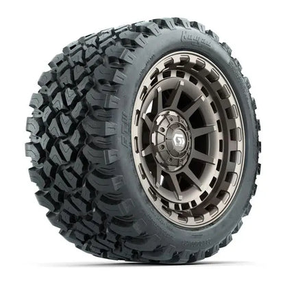 23x10-R14 GTW Nomad Radial All Terrain Tire mounted on 14x7 Barricade Satin Bronze Wheel