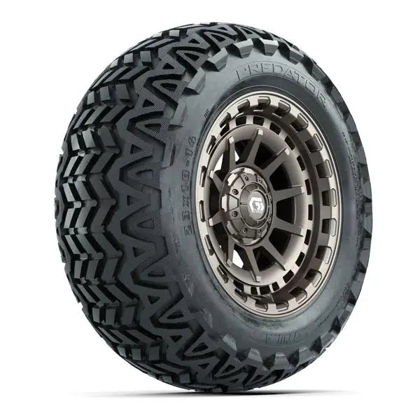 23x10-14 GTW Predator All Terrain Tire mounted on 14x7 Barricade Satin Bronze Wheel