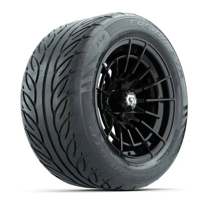 255/45-R14 GTW Fusion GTR Street Tire mounted on 14x7 Boost Gloss Black Wheel