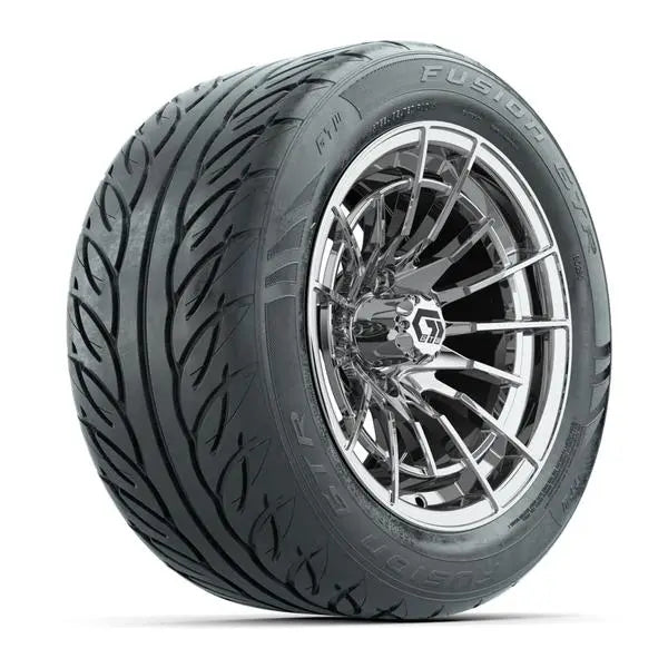 255/45-R14 GTW Fusion GTR Street Tire mounted on 14x7 Boost Chrome Wheel
