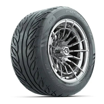 255/45-R14 GTW Fusion GTR Street Tire mounted on 14x7 Boost Chrome Wheel