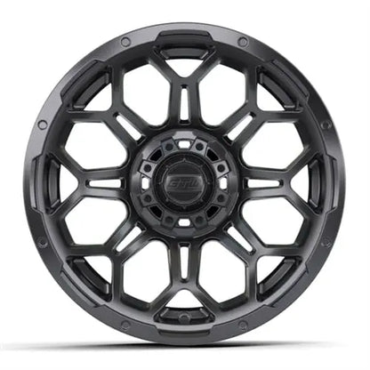 14x7 Bravo Matte Black Wheel Face View
