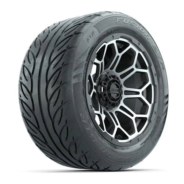 255/45-R14 GTW Fusion GTR Street Tire mounted on 14x7 Bravo Matte Grey Wheel