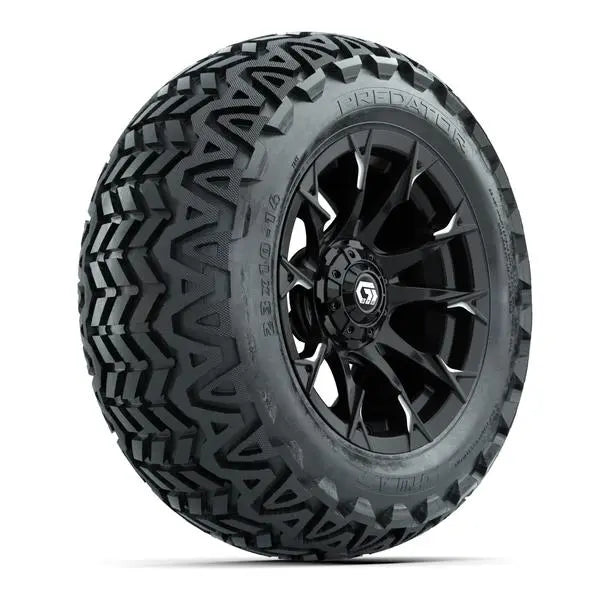23x10-14 GTW Predator All Terrain Tire mounted on 14x7 Diablo Gloss Black Wheel