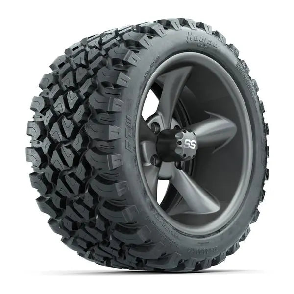 23x10-R14 GTW Nomad Radial All Terrain Tire mounted on 14x7 Godfather Matte Grey Wheel