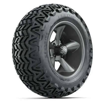 23x10-14 GTW Predator All Terrain Tire mounted on 14x7 Godfather Matte Grey Wheel