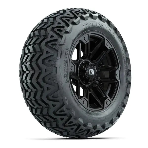 23x10-14 GTW Predator All Terrain Tire mounted on 14x7 Graffiti Gloss Black Wheel 