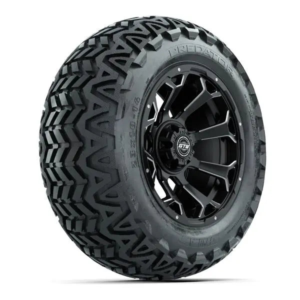 23x10-14 GTW Predator All Terrain Tire mounted on 14x7 Raven Machined and Black Wheel