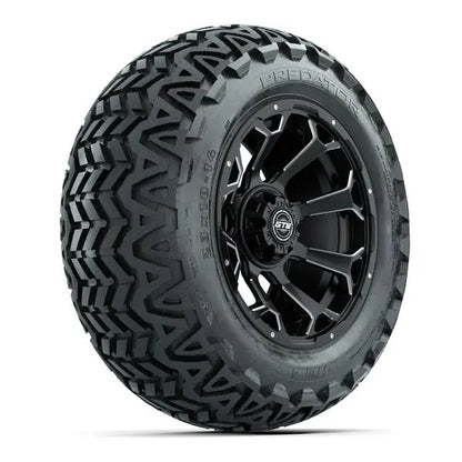 23x10-14 GTW Predator All Terrain Tire mounted on 14x7 Raven Machined and Black Wheel