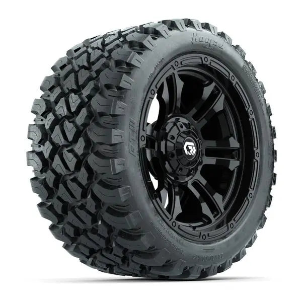 23x10-R14 GTW Nomad Radial All Terrain Tire mounted on 14x7 Shogun Gloss Black Wheel