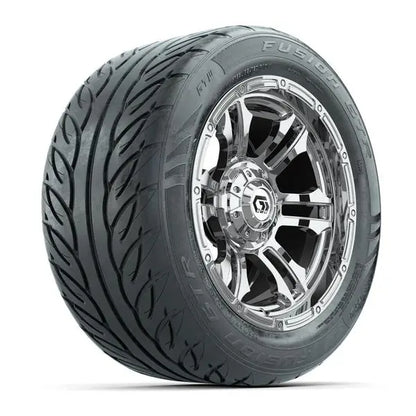 255/45-R14 GTW Fusion GTR Street Tire mounted on 14x7 Shogun Chrome Wheel
