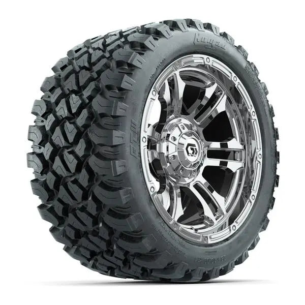 23x10-R14 GTW Nomad Radial All Terrain Tire mounted on 14x7 Shogun Chrome Wheel