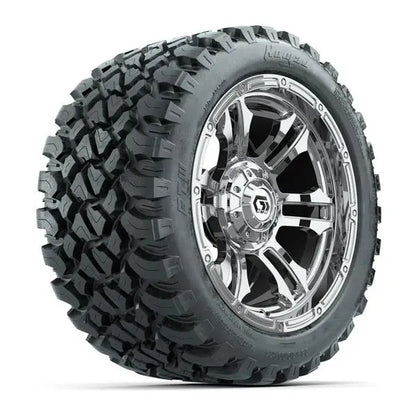 23x10-R14 GTW Nomad Radial All Terrain Tire mounted on 14x7 Shogun Chrome Wheel