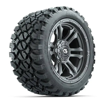 23x10-R14 GTW Nomad Radial All Terrain Tire mounted on 14x7 Shogun Gloss Gunmetal Wheel