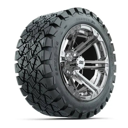 22x10-14 GTW Timberwolf All Terrain Tire mounted on 14x7 Specter Chrome Wheel