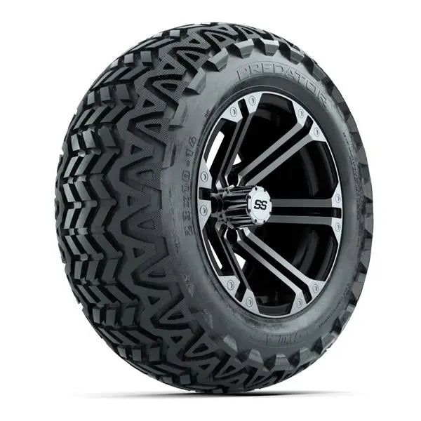 23x10-14 GTW Predator All Terrain Tire mounted on 14x7 Specter Machined and Black Wheel