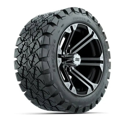 22x10-14 GTW Timberwolf All Terrain Tire mounted on 14x7 Specter Machined and Black Wheel