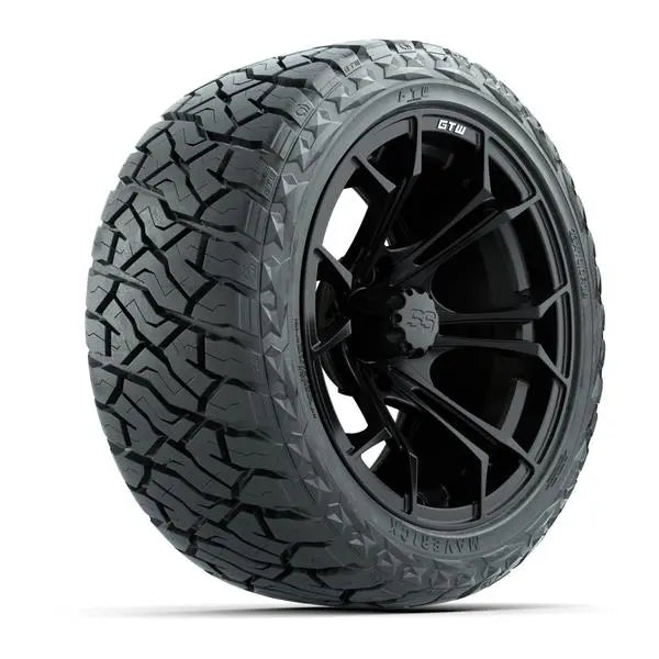 23x10-R14 GTW Maverick Radial All Terrain Tire mounted on 14x7 Spyder Matte Black Wheel
