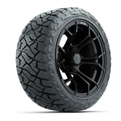 23x10-R14 GTW Maverick Radial All Terrain Tire mounted on 14x7 Spyder Matte Black Wheel