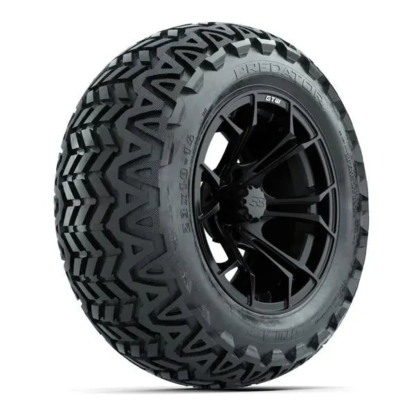 23x10-14 GTW Predator All Terrain Tire mounted on 14x7 Spyder Matte Black Wheel