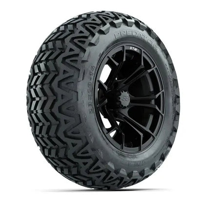 23x10-14 GTW Predator All Terrain Tire mounted on 14x7 Spyder Matte Black Wheel