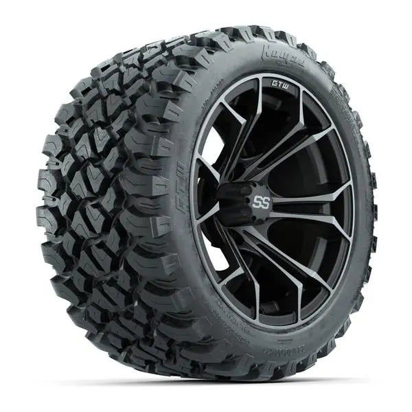 23x10-R14 GTW Nomad Radial All Terrain Tire mounted on 14x7 Spyder Matte Grey Wheel 