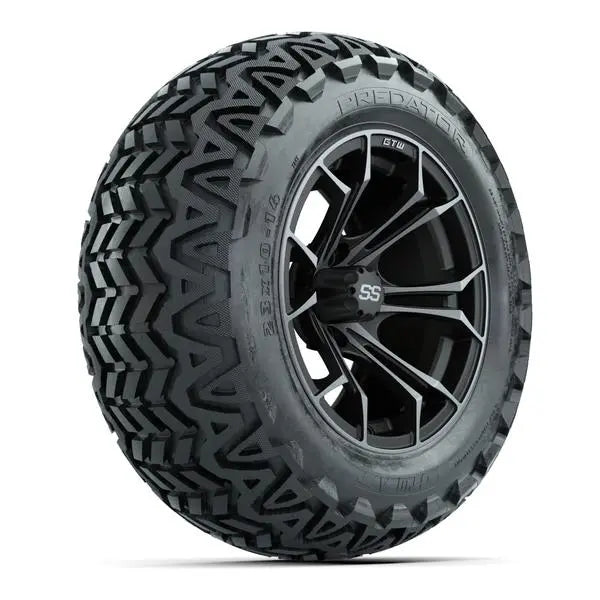 23x10-14 GTW Predator All Terrain Tire mounted on 14x7 Spyder Matte Grey Wheel