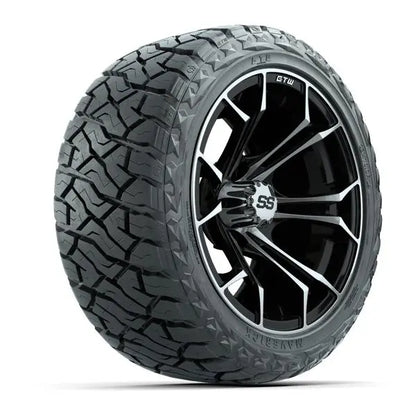 23x10-R14 GTW Maverick Radial All Terrain Tire mounted on 14x7 GTW Spyder Machined and Black Wheel