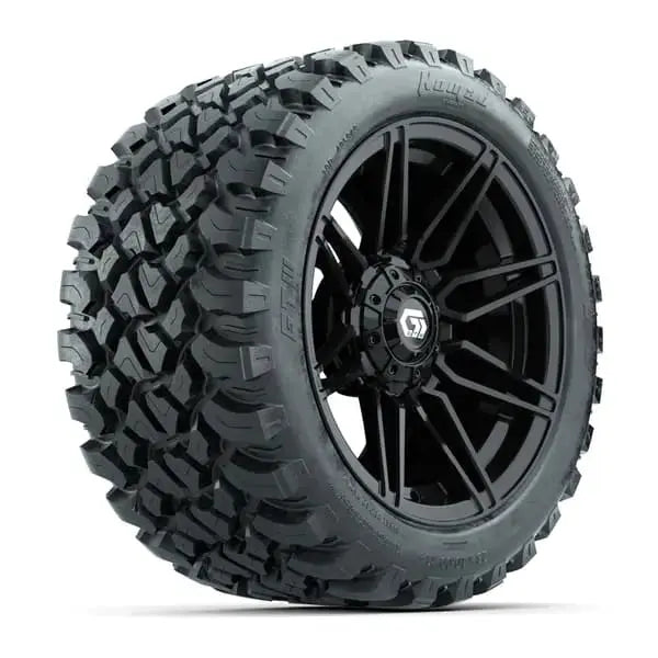 23x10 R14 Nomad Radial All Terrain Tire mounted on 14x7 Stealth Gloss Black Wheel