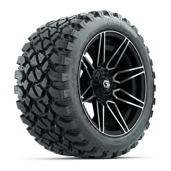 23x10-R14 GTW Nomad Radial All Terrain Tire mounted on 14x7 Stealth Machined and Black Wheel