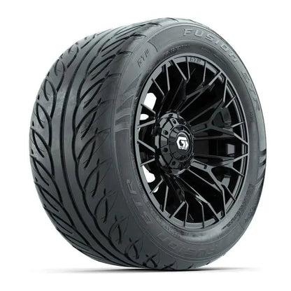 255/45-R14 GTW Fusion GTR Street Tire mounted on 14x7 Stellar Matte Black Wheel
