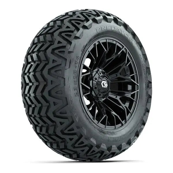 23x10-14 GTW Predator All Terrain Tire mounted on 14x7 Stellar Matte Black Wheel
