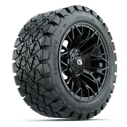 23x10-14 GTW Timberwolf All Terrain Tire mounted on 14x7 Stellar Matte Black Wheel