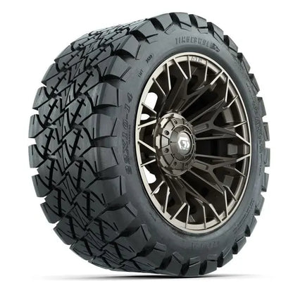22x10-14 GTW Timberwolf All Terrain Tire mounted on 14x7 Stellar Matte Bronze Wheel
